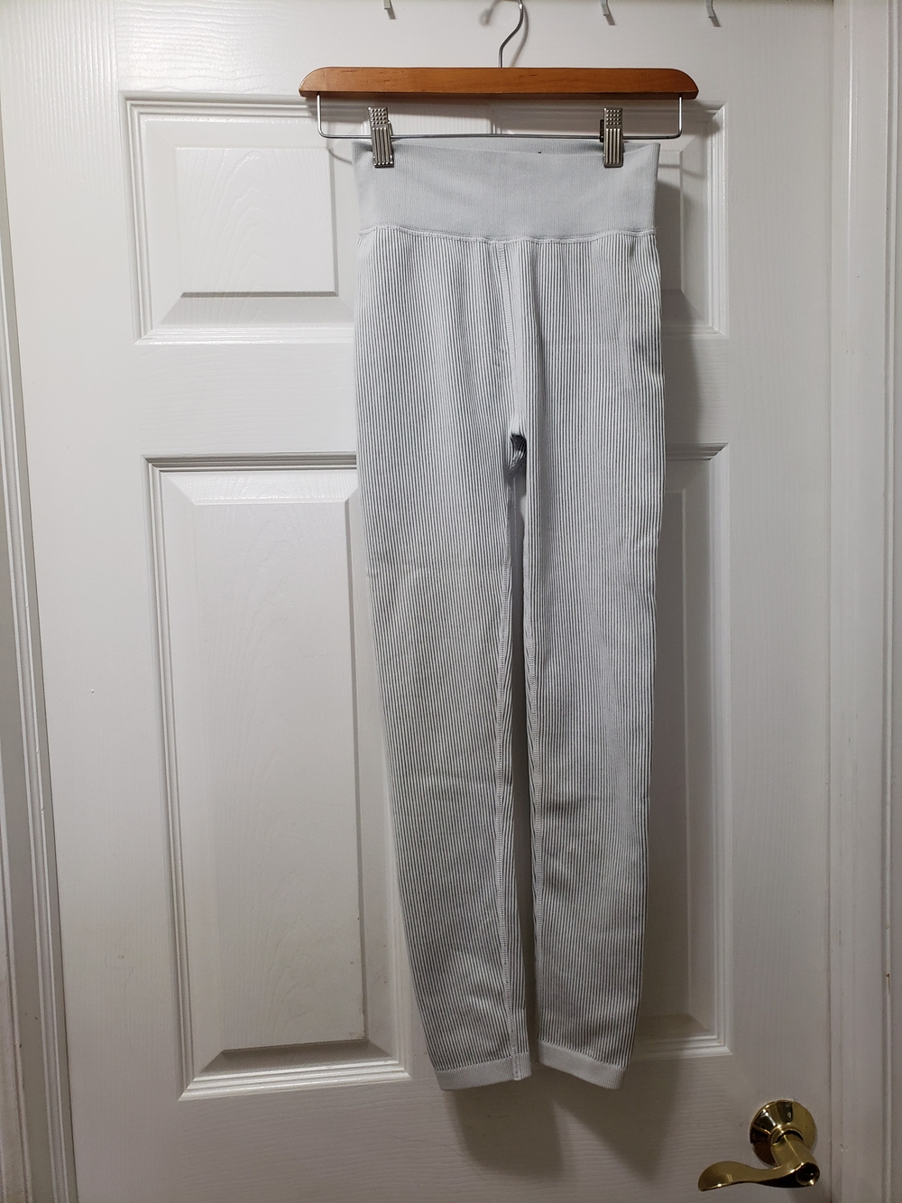 Calvin Klein Light Gray Ribbed Girls' Leggings
